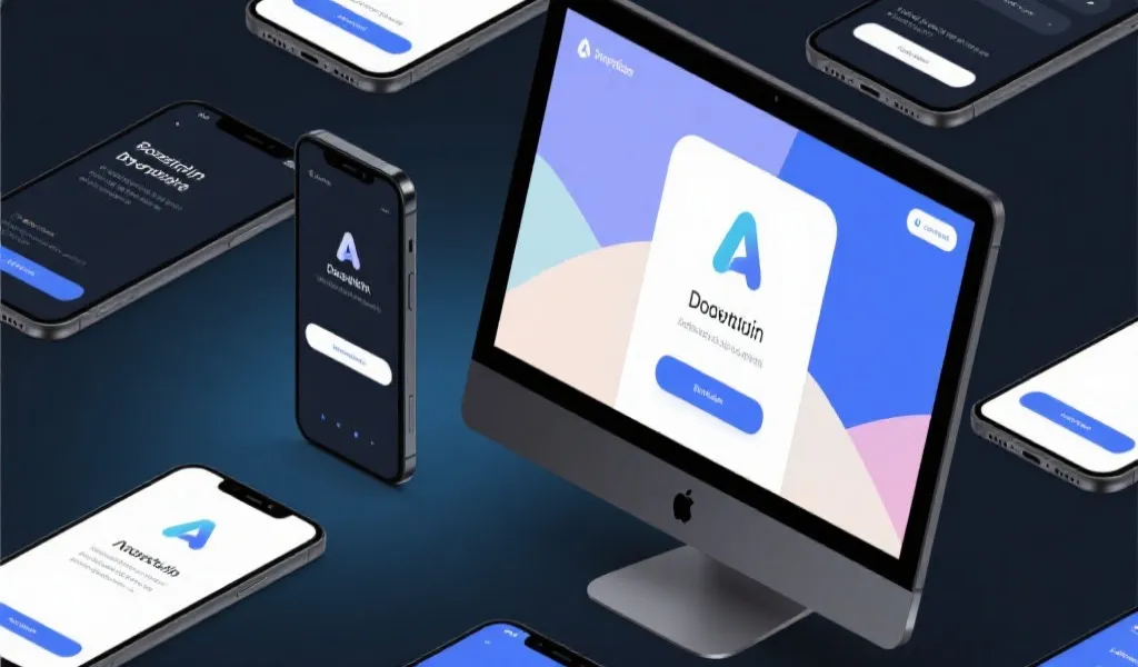 多设备适配的APP下载界面插图